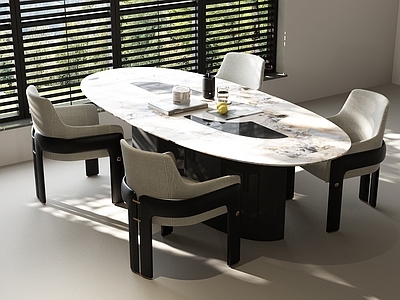 意式极简餐桌椅