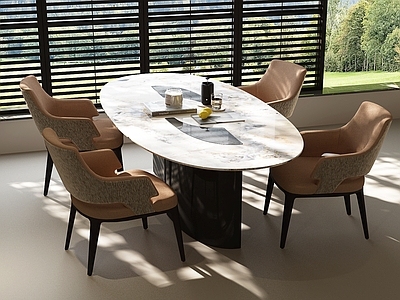 意式极简餐桌椅