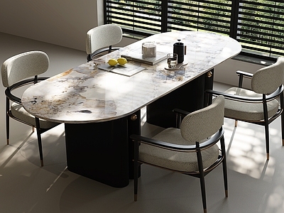 意式轻奢餐桌椅