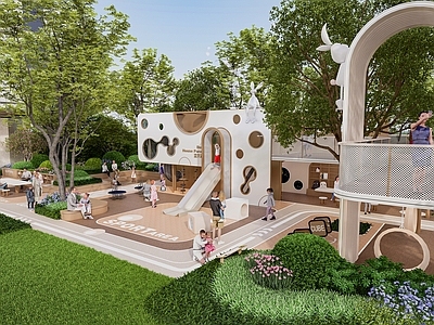 奶油风儿童游乐空间