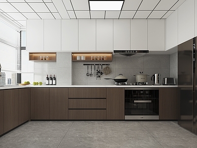 现代简约封闭式厨房