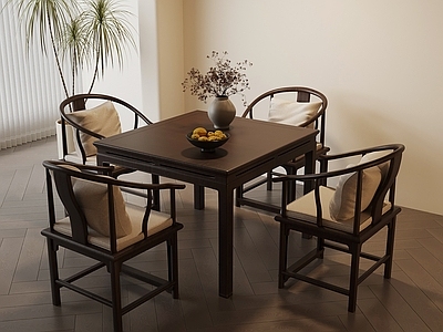 新中式餐桌椅 餐桌