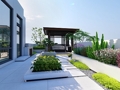 新中式屋顶花园