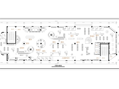 现代服装店 服装店平面布置图 施工图
