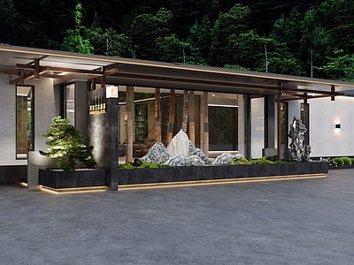 新中式酒店外观