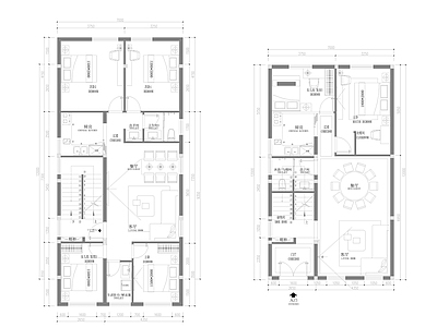 别墅 五层农村自建房 7x12米84平 施工图