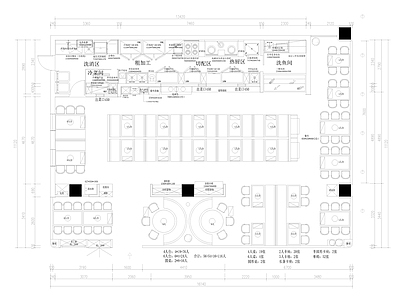 现代其他餐饮空间 餐饮空间平面图 施工图