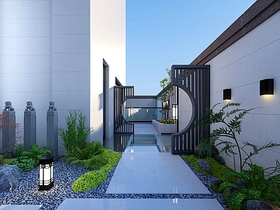 新中式别墅庭院