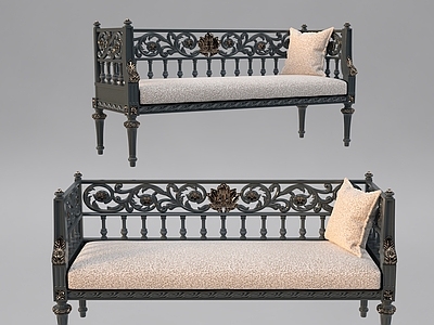 欧式古典双人沙发