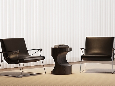 极简主义躺椅 休闲椅 洽谈桌