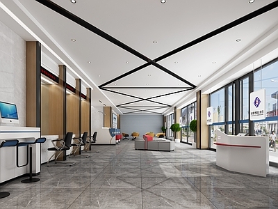 现代简约银行 银行大堂