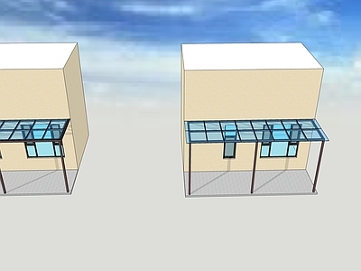 现代主义雨棚 钢结构雨棚