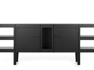 极简电视柜 现代简约餐边柜 个性轻奢玄关柜 侘寂中古装饰柜 moooi