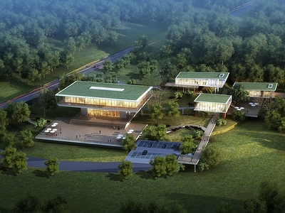 现代其他公共建筑 山地小型展览馆 施工图