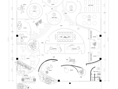 现代养老院 疗养院平面布置图 疗愈空间 施工图