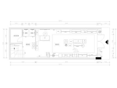 现代服装店 服装店平面布置图 施工图