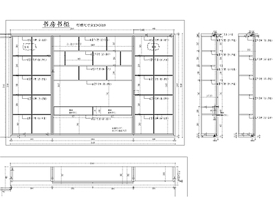 法式中古柜子 柜子立面图 雕花墙板 施工图