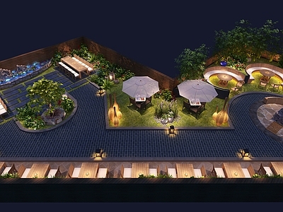 新中式庭院 屋顶花园