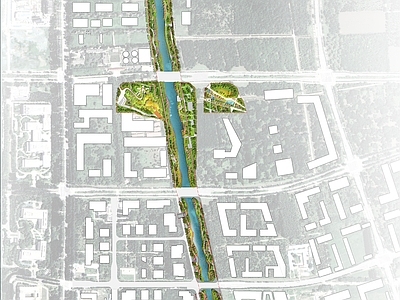 滨水公园 河道景观 滨水景观 沿河公园 施工图