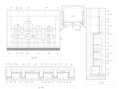 综合家具节点 儿童造型柜立面 儿童造型柜节点 施工图