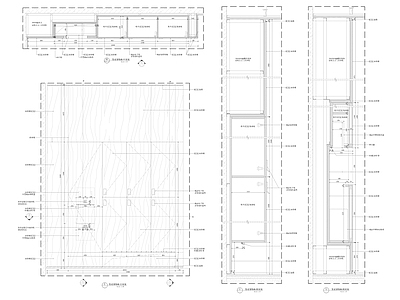 柜体节点 储物柜平面 储物柜立面 储物柜节点 施工图