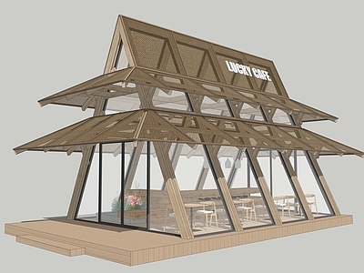 日式餐饮建筑 咖啡店 奶茶店 木屋咖啡厅 乡村振兴 营地咖啡厅