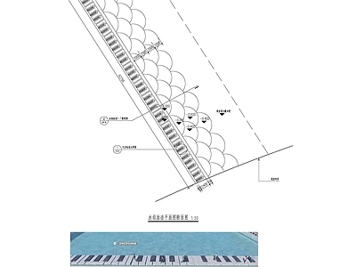 现代新中式其他景观 鱼鳞坝 过水汀步 水坝改造 施工图