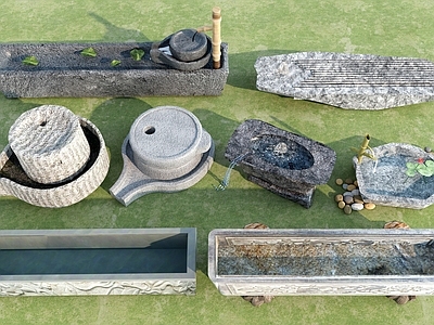 新中式庭院小品