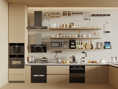 现代简约厨房用品 厨房用品 厨房电器 调料瓶 厨具 洗碗机