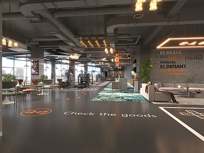 现代工业风健身房