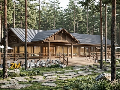 原木风木屋 露营 服务中心
