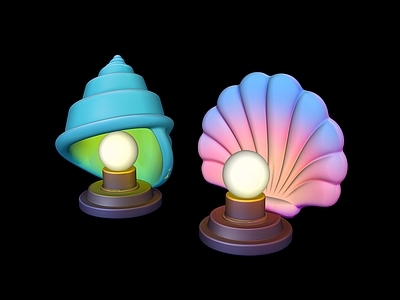 童话风景观灯 海螺海洋生物灯光