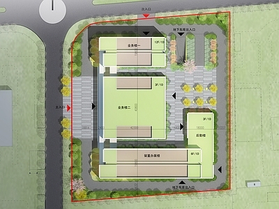 现代办公楼建筑 办公楼 行政办公楼 业务楼 后勤楼 办公楼平面图 施工图