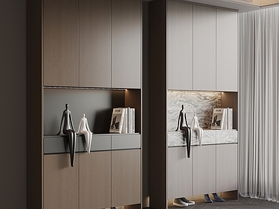 现代简约玄关 玄关柜 边柜