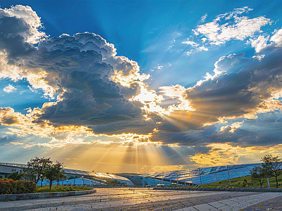 现代天空HDR 户外天空HDR 黄昏HDR 蓝天白云HDR