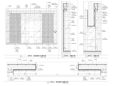 入户门 电动感应门详图 施工图