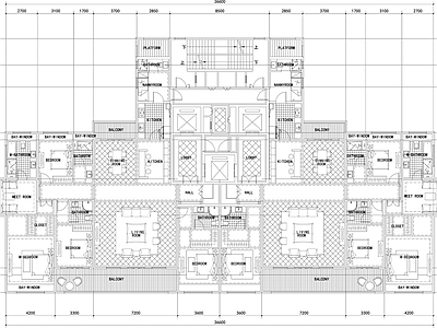 现代住宅楼建筑 第四代住宅 大平层高层豪宅 T2新规 300平 南北双阳台 施工图