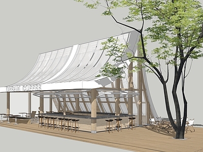 现代原木风餐饮建筑 钢结构咖啡厅 现代咖啡厅 奶茶店 新中式咖啡厅 乡村振兴