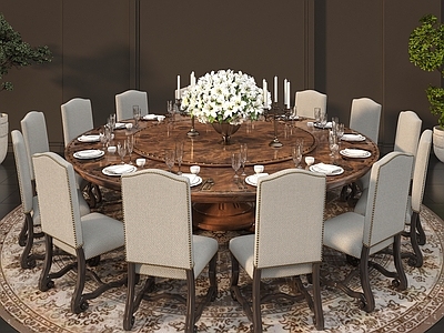 美式古典餐桌椅