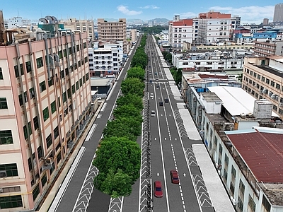 现代其他景观 车行道 市政道路 人行道 施工图