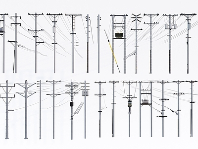 极简主义电线杆 电线杆