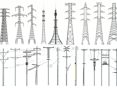 极简主义电线杆