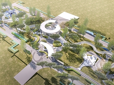 现代主义景观景观公园 儿童公园 小游园