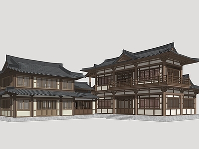 唐风建筑风格建筑 影视建筑 唐风建筑 唐风影视建筑 古风商业建筑