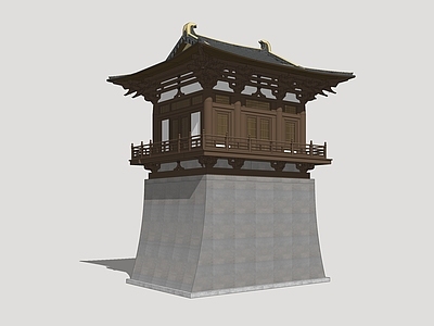 日式古建古建筑 唐风古建 影视建筑 古风商业建筑 唐风城楼