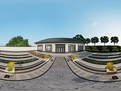 新中式农业景观 农村自建房庭院 自建房 庭院