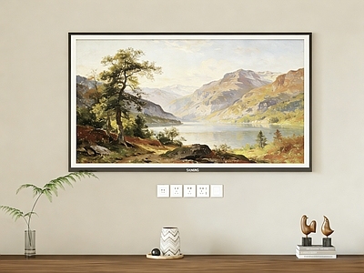 奶油风电视 画壁电视