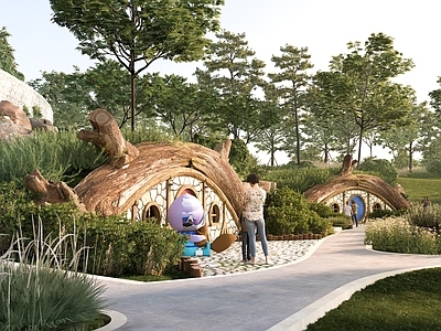 童话风风格建筑 霍比特小屋 覆土建筑