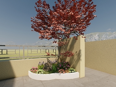 现代简约屋顶花园