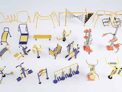 现代运动设施风格健身器材 户外健身器材